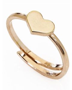 Heart ring. Adjustable. Sterling silver 925. AMEN