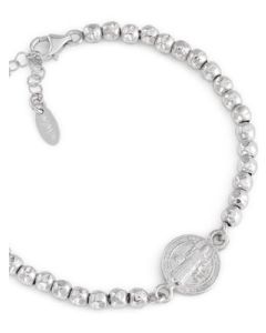 Saint Benedict bracelet. Sterling silver 925. Woman. AMEN