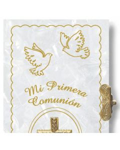 Missal First Communion of nacre. Prayer book.