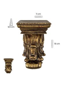 Gold pedestal. 11 cm.