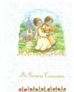 First Communion book of nacre. With or without music.