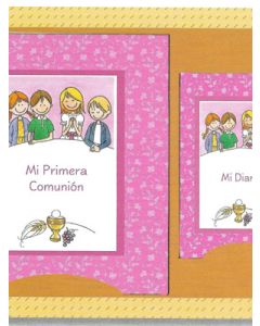 Conjunto Libro y Diario de Primera Comunion para niña.
