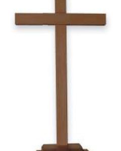 Wooden cross with pedestal