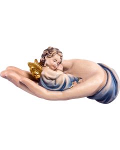 Protective hand with blue colored angel