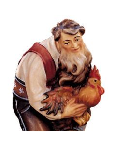 Pastor arrodillado con gallo (Nacimiento Folclorico)