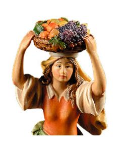 Mujer con cesta de fruta (Nacimiento Montañés)