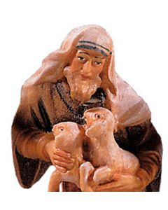 Oriental shepherd with lambs (Highlander Nativity)