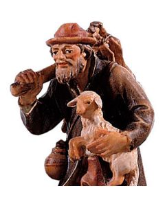 Shepherd with hat and lamb (Highlander Nativity)