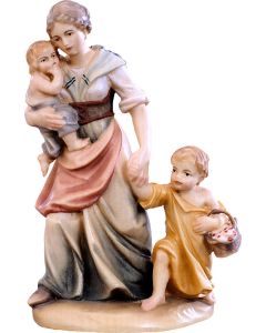 Shepherdess with children (Alpes Nativity)