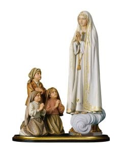 Virgen de Fatima con pastorcillos