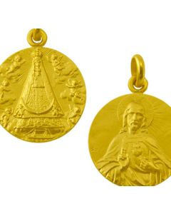 Medalla escapulario de Nuestra Señora de Begoña (Virgen de Begoña) y el Sagrado Corazon de Jesus