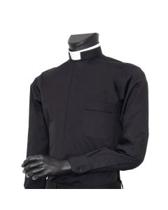 Camisa Clergyman Lisa, con cuello romano. Manga larga. 100% Algodón. Varios colores.