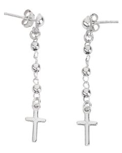 Rosary pendant earrings. Sterling silver 925. AMEN