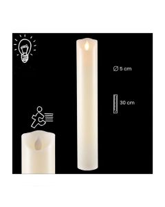 Smooth candle, flame effect. Batteries. Various sizes.